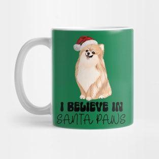 Pomeranian Dog Christmas Santa Mug